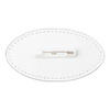 Oválný kožený odznak 8,2 x 4,4 cm pro sublimaci - bílý