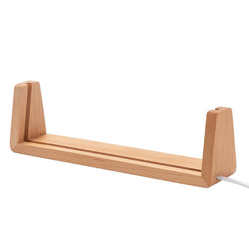 Dřevěný podstavec ve tvaru U pro LED lampu - 21,6 cm