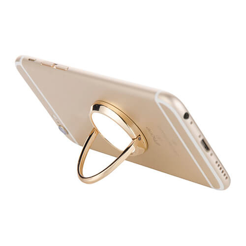 Otočný držák na prst pro smartphone - zlatý
