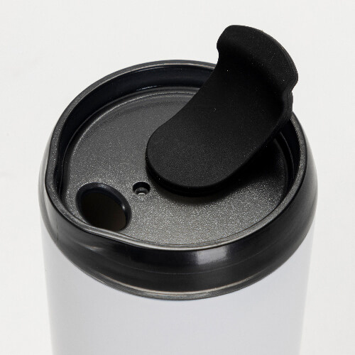 Přenosný nerezový 400 ml hrnek - bílý (pro sublimaci)