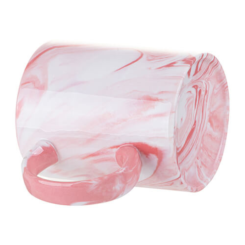 330 ml hrnek pro sublimaci - růžový mramor