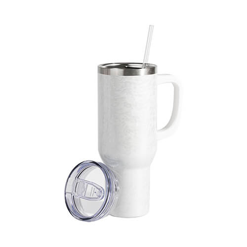 Cestovní hrnek 3D Puff Cloud o objemu 1200 ml pro sublimaci - bílý