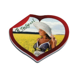 Fotorámeček MDF s magnetem - srdce - Sublimační termotransfer