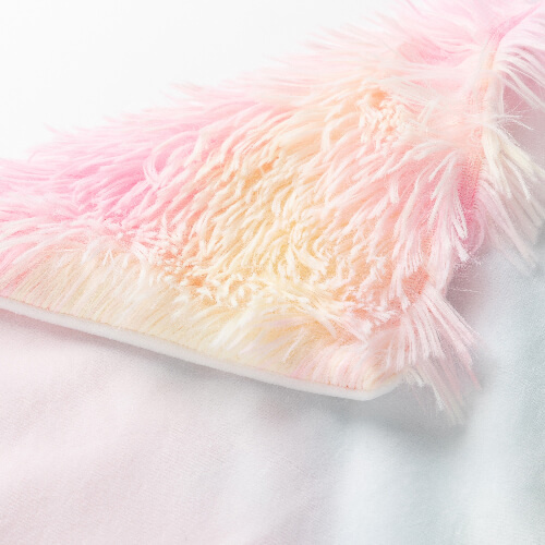 Barevný povlak na polštář 40 x 40 cm z dlouhosrstého rouna a mikrovlákna pro sublimaci