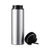 850 ml stříbrná hliníková láhev se šroubovacím uzávěrem s černou sublimační vložkou
