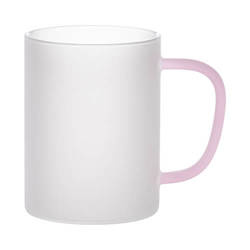 450ml matná sklenice s růžovým uchem pro sublimaci