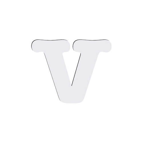 Dekorativní písmeno z MDF pro sublimaci 10 cm V