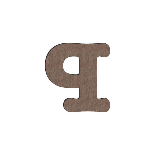 Dekorativní písmeno z MDF pro sublimaci 10 cm P