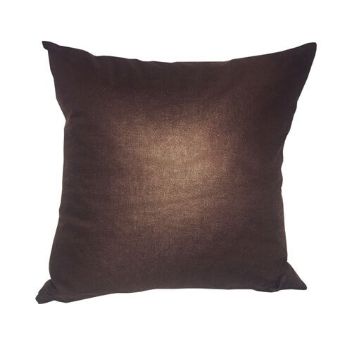 Dvoubarevný saténový povlak na polštář 38 x 38 cm pro sublimaci - Čokoládové srdce