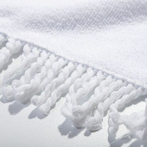 Ručník 152 x 76 cm se střapcem pro sublimaci - bílý