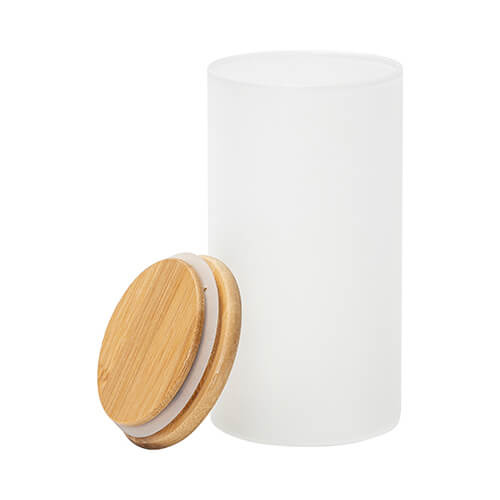 750 ml skleněná nádoba s bambusovým víkem pro sublimaci