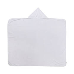 Deka Minky s kapucí 150 x 130 cm pro sublimaci - bílá