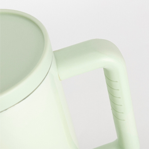 Nerezový cestovní hrnek 1200 ml s uchem a brčkem - světle zelený