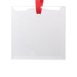 Skleněná visačka na vánoční stromek pro sublimaci - malý čtverec