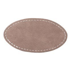 Oválný kožený odznak 8,2 x 4,4 cm pro sublimaci - šedý
