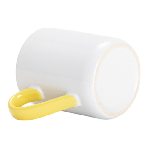 Sublimační hrnek 325 ml - se žlutým vnitřkem a uchem