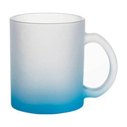 Hrnek z matného skla o objemu 330 ml pro sublimaci - modrý gradient