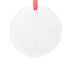 Skleněná visačka na vánoční stromek pro sublimaci - kruh