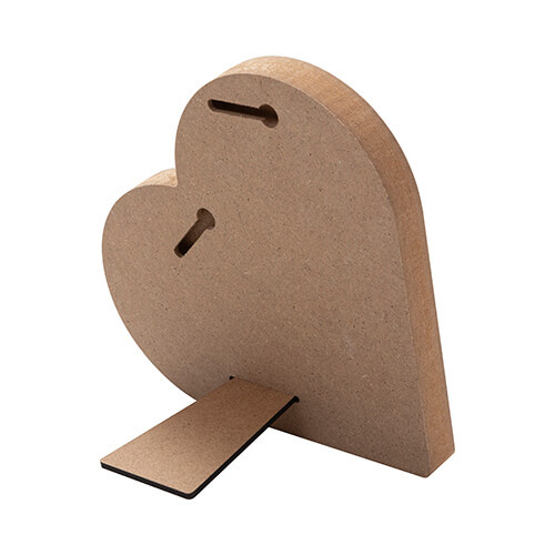 Fotorámeček - srdce z MDF pro sublimaci - 15,2 x 15,2 cm