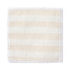 Lněná podložka pod hrnek 10 x 10 cm krémová se žlutými pruhy pro sublimaci