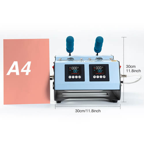 Dvoustaniční lis na hrnky a nádoby - model 3 v 1