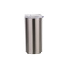 Tumbler 480 ml s brčkem pro sublimaci - stříbrný