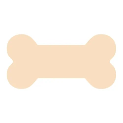 Překližkový fotorámeček ve tvaru kosti, 25,4 x 12,7 cm