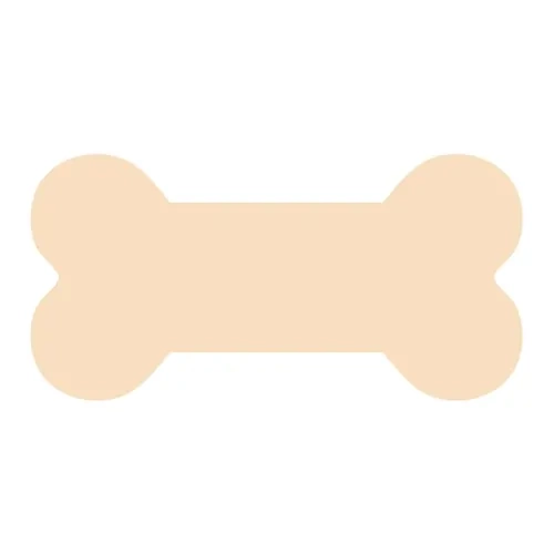 Překližkový fotorámeček ve tvaru kosti, 25,4 x 12,7 cm