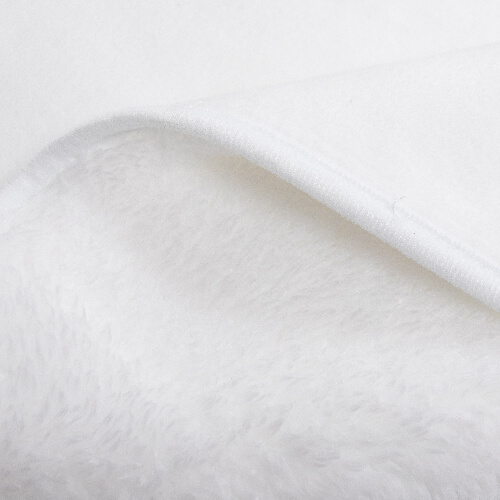 Deka z mikrovlákna a arktického rouna s kapucí 150 x 130 cm pro sublimaci - bílá