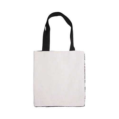 Taška s dvoubarevnými flitry 35 x 38 cm pro sublimaci - černá