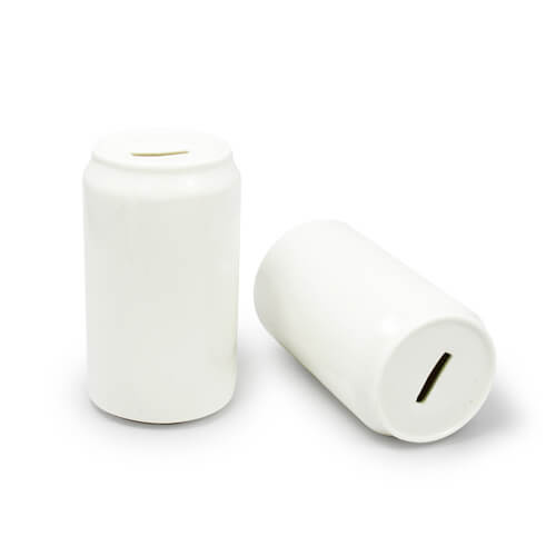 Bílá keramická pokladnička - CocaCola pro sublimaci