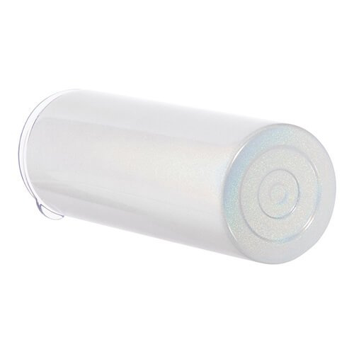 600 ml hrnek s brčkem pro sublimaci - duhový bílý