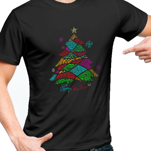 Velký arch se zirkony pro termotransfer - vánoční stromek