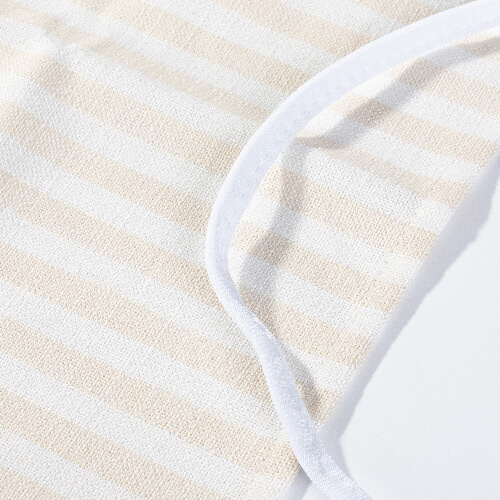 Lněný materiál pro sublimaci - krémový se žlutými pruhy