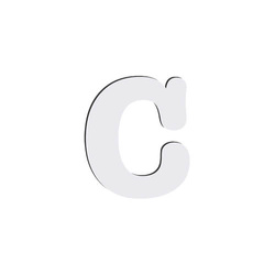 Dekorativní písmeno z MDF pro sublimaci 10 cm C