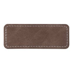 Kožený odznak 8,2 x 3,1 cm pro sublimaci - šedý