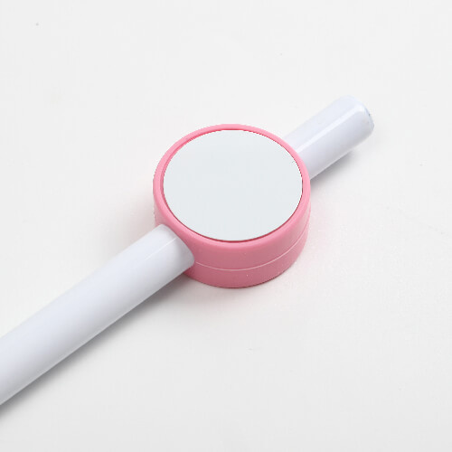 Silikonové víčko na brčko Ø 0,8 / 1 cm pro sublimaci - růžový kruh