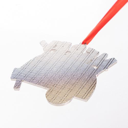 Kovová visačka na vánoční stromek pro sublimaci - kempování Merry Christmas