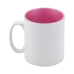 Hrnek 300 ml s růžovým metalickým vnitřkem (sublimace termotransfer)