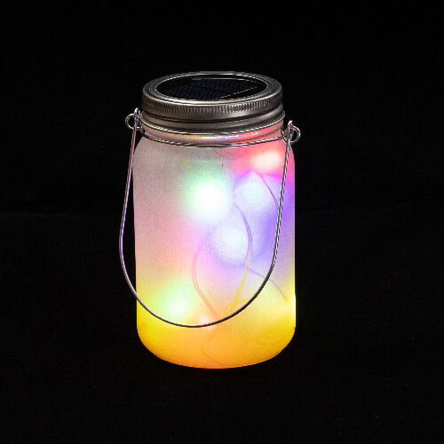 Lucerna 450 ml s kovovou rukojetí - žlutý gradient