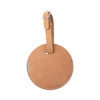 Kožená visačka na zavazadla pro sublimaci - hnědý kruh