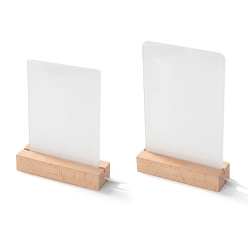 Podstavec LED lampy - obdélníkový 15 cm - teplé světlo