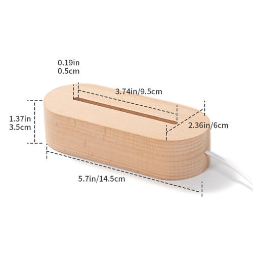 Podstavec LED lampy - oválný 14,5 cm - teplé světlo