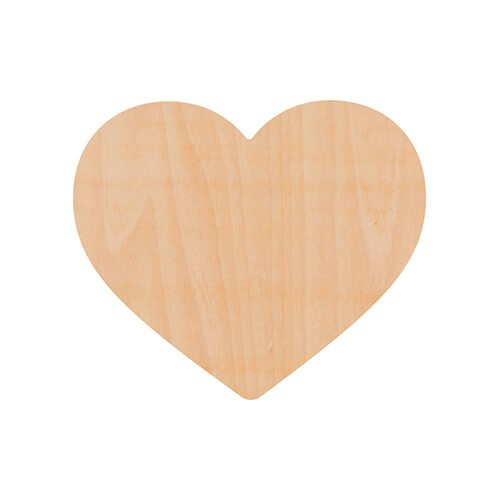 Překližková podložka pod hrnek pro sublimaci - srdce