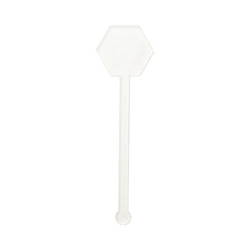 Akrylové míchadlo na nápoje 10 cm pro sublimaci - šestiúhelník