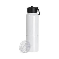 Nerezová láhev / hrnek 500 ml 2 v 1 pro sublimaci - bílá