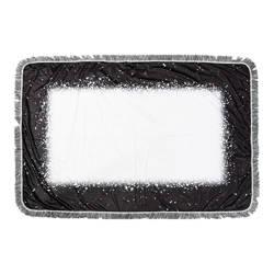 Plyšová bělená hvězdná černá obdélníková deka pro sublimaci