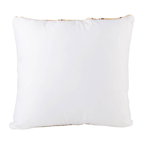 Povlak na polštář 40 x 40 cm s dvoubarevnými flitry pro sublimaci - zlatý