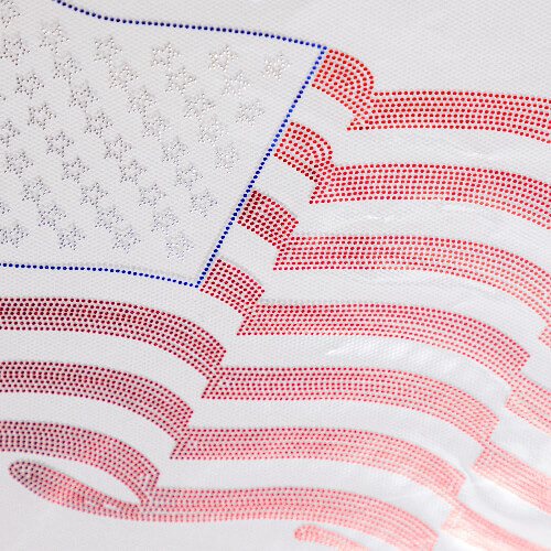 Velký zirkonový plech pro termotransfer - vlajka USA