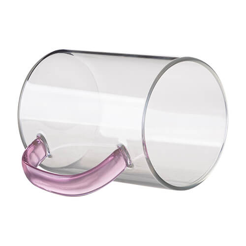 Sklenice 450 ml s růžovým uchem (sublimace)